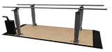 Armedica parallel bars physical therapy equipment featuring a 15-foot 3-piece platform and stainless steel handrails.