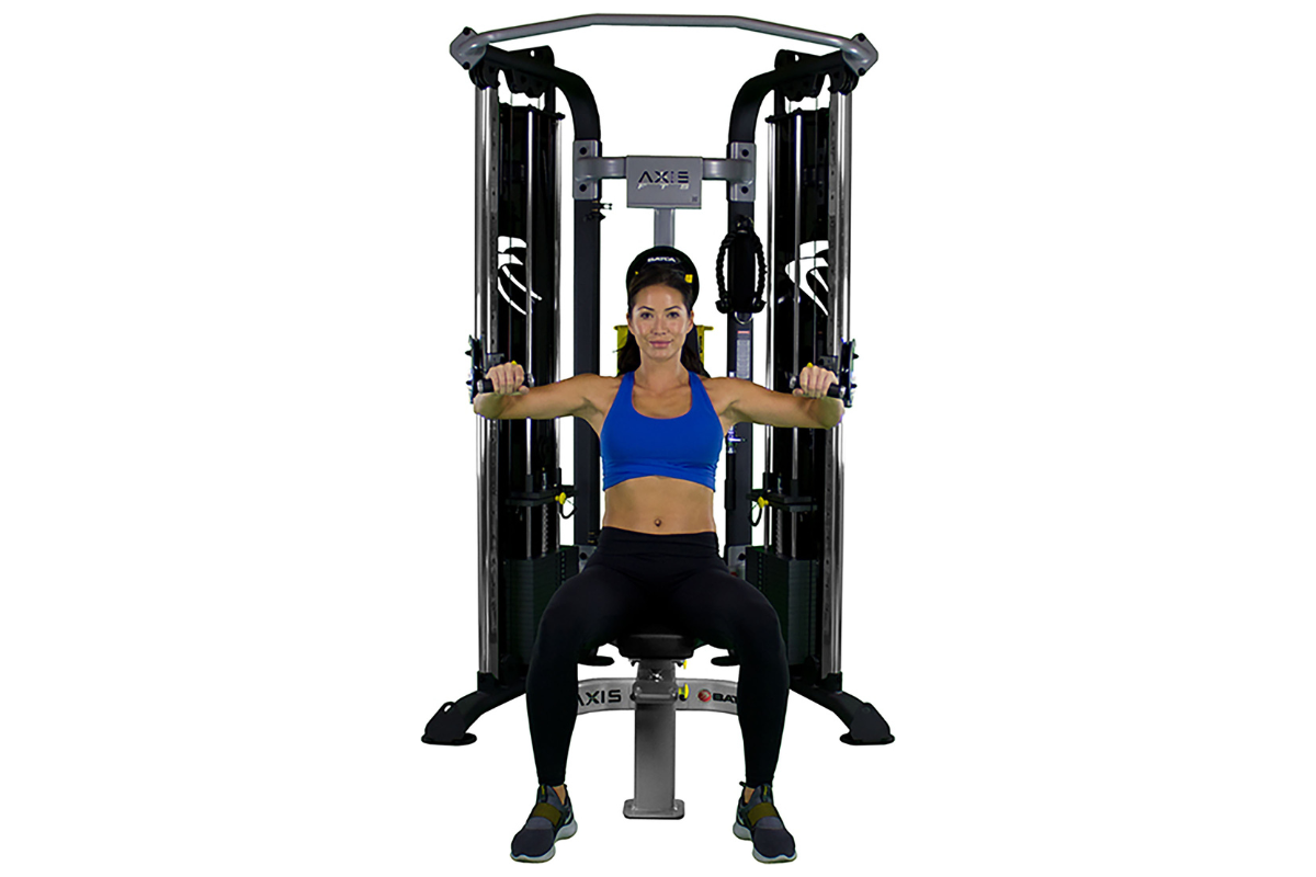 Batca AFTS Functional Trainer is a compact functional training machine with customizable weight stacks and smooth cable motion designed for versatile workouts.