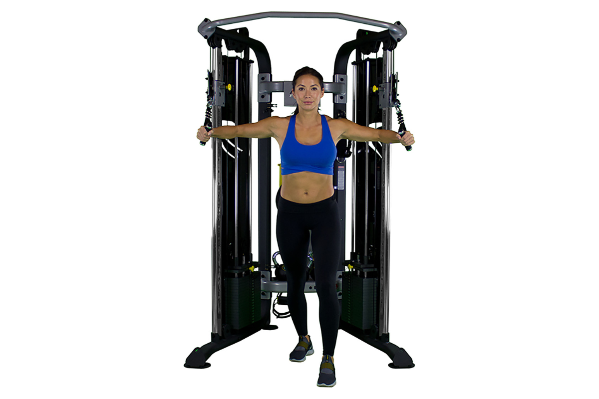 Batca AFTS Personal Free Trainer is a compact functional training machine with smooth cable motion and customizable weight stacks.