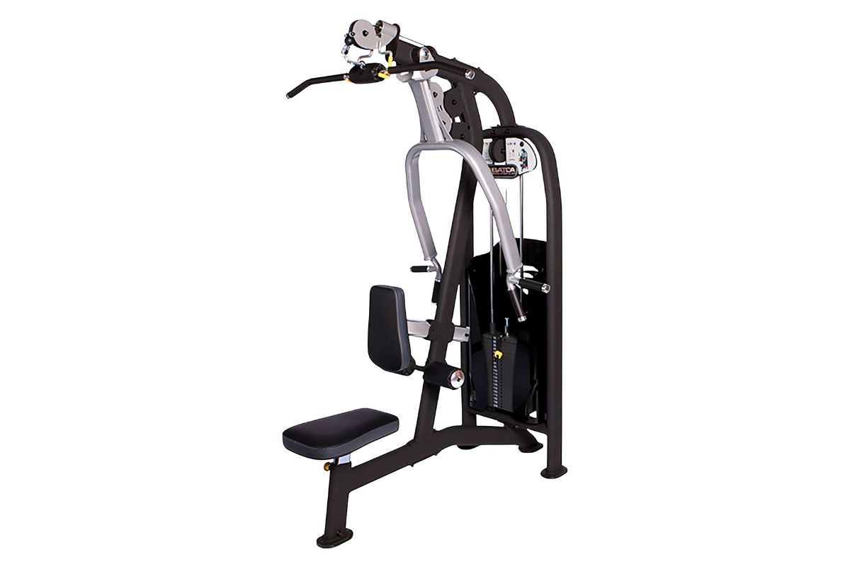 The Batca Fitness Systems Link Mid Row/Lat Pull is a versatile lat row machine and mid row machine designed for gyms and dedicated individuals, delivering powerful back, shoulder, and arm training