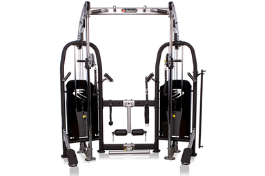 Batca Link Free Trainer is a Functional Trainer equipped with adjustable pulleys, a docking bar, and stretching features for versatile workouts.