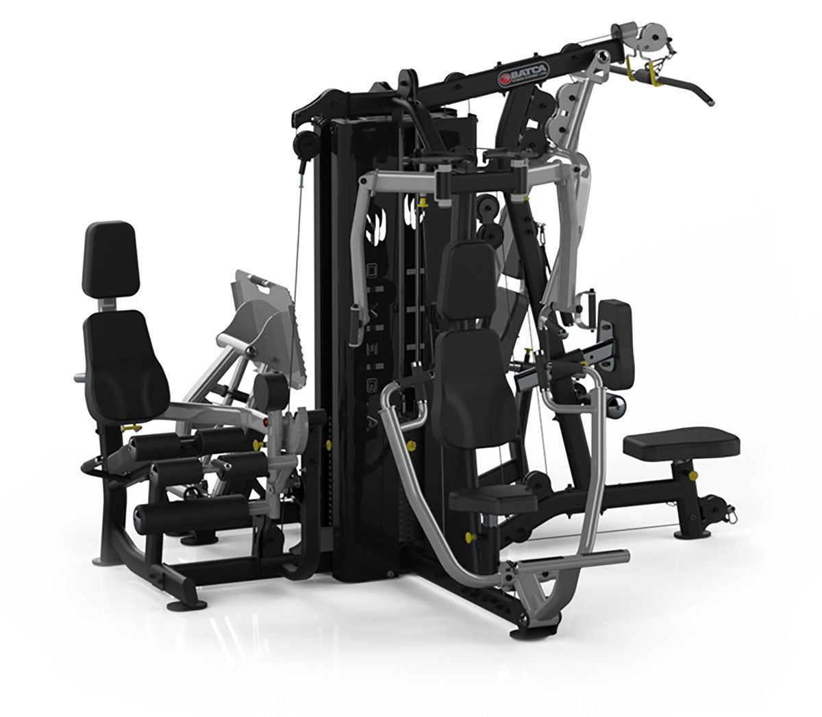 The Batca Omega 4 Base Unit is a Multi-Station Gym that allows users to perform full-body workouts safely and efficiently.