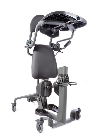This EasyStand standing frame offers a fully customizable sit-to-stand solution with maximum support components.