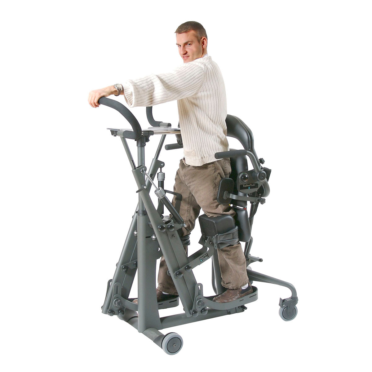 EasyStand Glider standing frame with moderate support package designed for active standing and mobility.