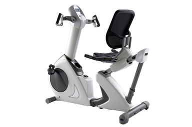 A durable recumbent cycle and upper body trainer with a compact frame, designed for healthcare and home gym use.