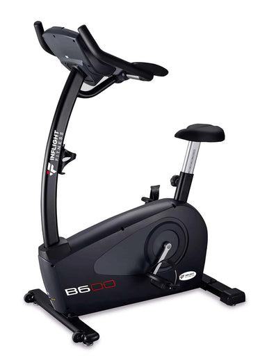 Elevate cardio training with the commercial upright exercise bike built for smooth performance and lasting durability—the Inflight Fitness Upright Bike B6.