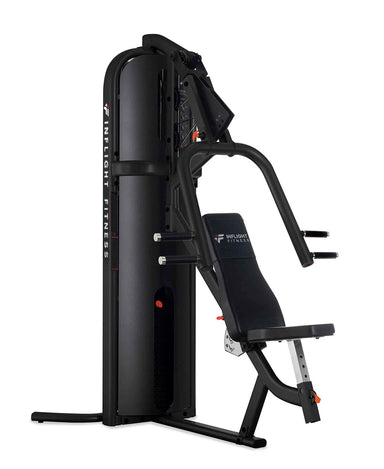Inflight Fitness Multi-Press is a Multipress station designed for chest, shoulder, and tricep workouts in one compact machine.