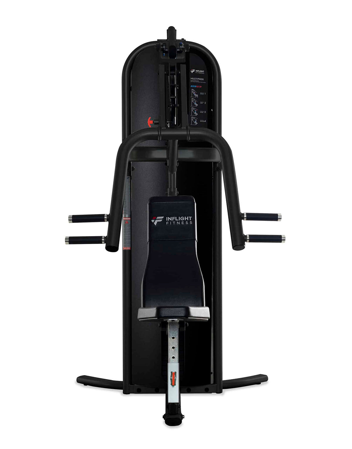 Inflight Fitness Multi-Press is a Multipress station designed for chest, shoulder, and tricep workouts in one compact machine.