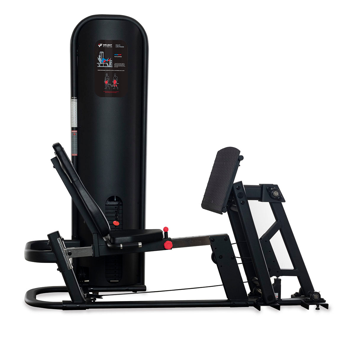 Inflight Fitness Multi-Leg Press is a Leg press machine with large non-skid footplate and adjustable seat for powerful leg workouts.