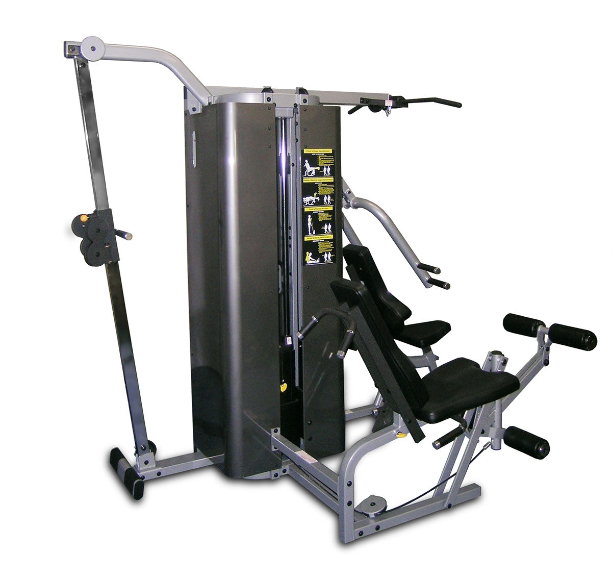 Inflight Fitness Vanguard is a multi-station gym equipment with durable pulleys, premium upholstery, and cable column for commercial fitness centers.