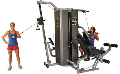 Inflight Fitness Vanguard is a multi-station gym equipment with durable pulleys, premium upholstery, and cable column for commercial fitness centers.