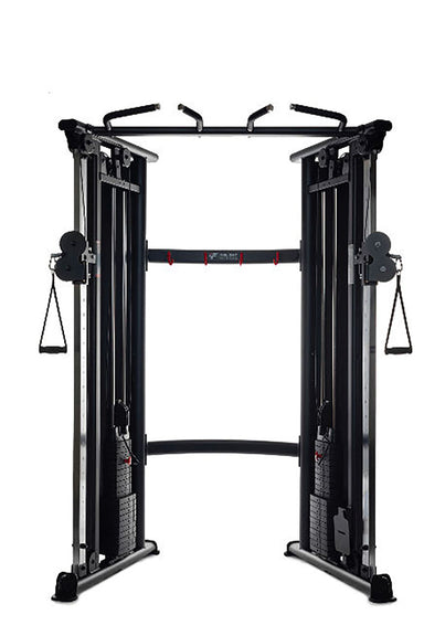 Inflight Fitness Functional Trainer is a Heavy-duty functional trainer featuring dual cable columns and upgradeable weight stacks for versatile workouts.