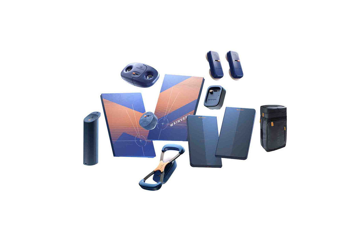 Full Kinvent Ultimate Solution Pack featuring K-Deltas, EMG sensors, and dynamometers for physical therapy assessment.
