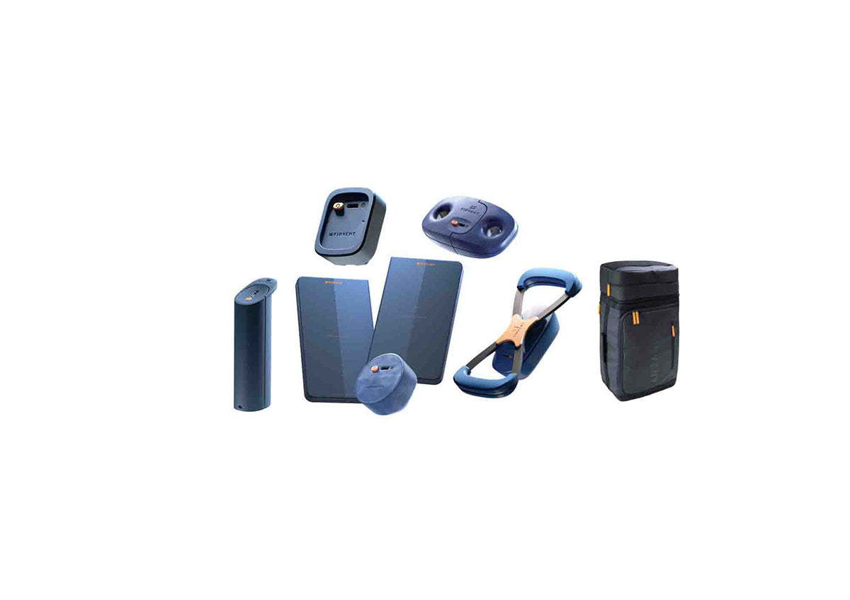 Evolution Pack showing K-Force plates and biofeedback device tools for advanced physical therapy assessment in a duffle bag.