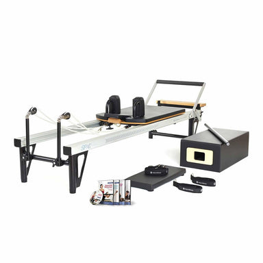 The Merrithew Elevated Pilates At Home SPX Reformer Package is a premium Pilates reformer machine that enhances strength, flexibility, and alignment, making it perfect for gyms and dedicated individuals.