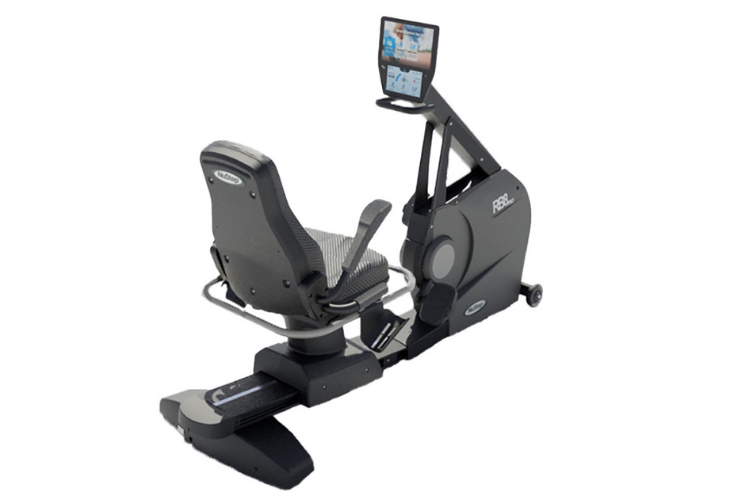 The RB8 MAX nustep recumbent bike features a wide ergonomic swivel seat and a heavy-duty frame for stable home workouts.