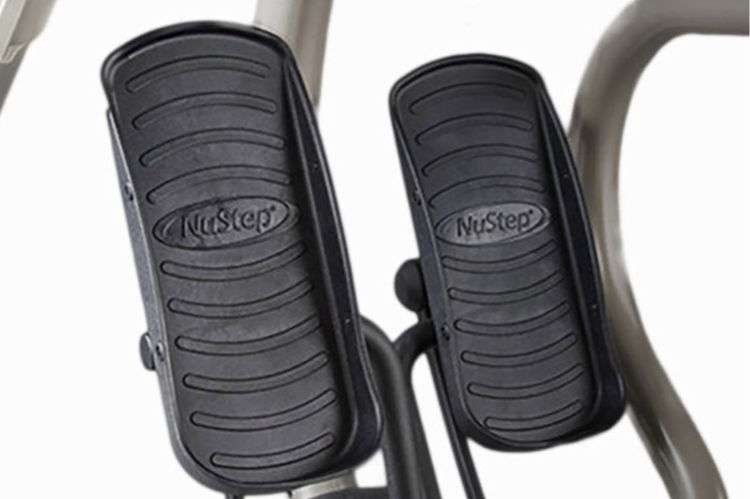 The NuStep T4r recumbent cross trainer features a swivel seat and easy-access frame for comfortable, full-body rehab sessions.