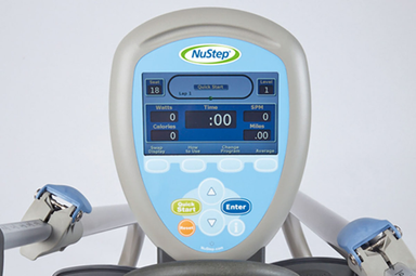 NuStep T5 is a self-powered cross training machine with an easy-to-read LCD console and a heavy-duty steel frame for inclusive fitness.