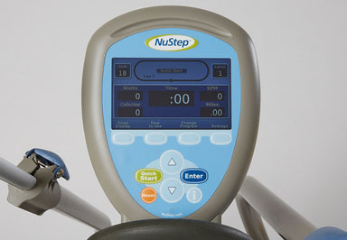 Achieve safe, low-impact full-body workouts with the NuStep recumbent cross trainer T5XRW, perfect for gyms, rehab centers, and dedicated fitness enthusiasts.