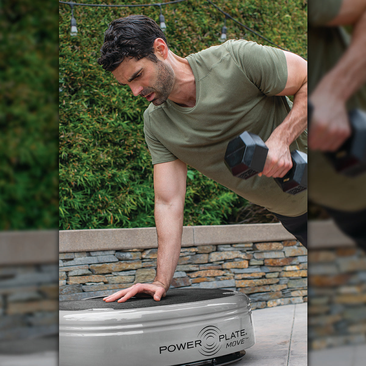 A compact Power Plate MOVE machine designed for full-body vibration workouts and easy home use.