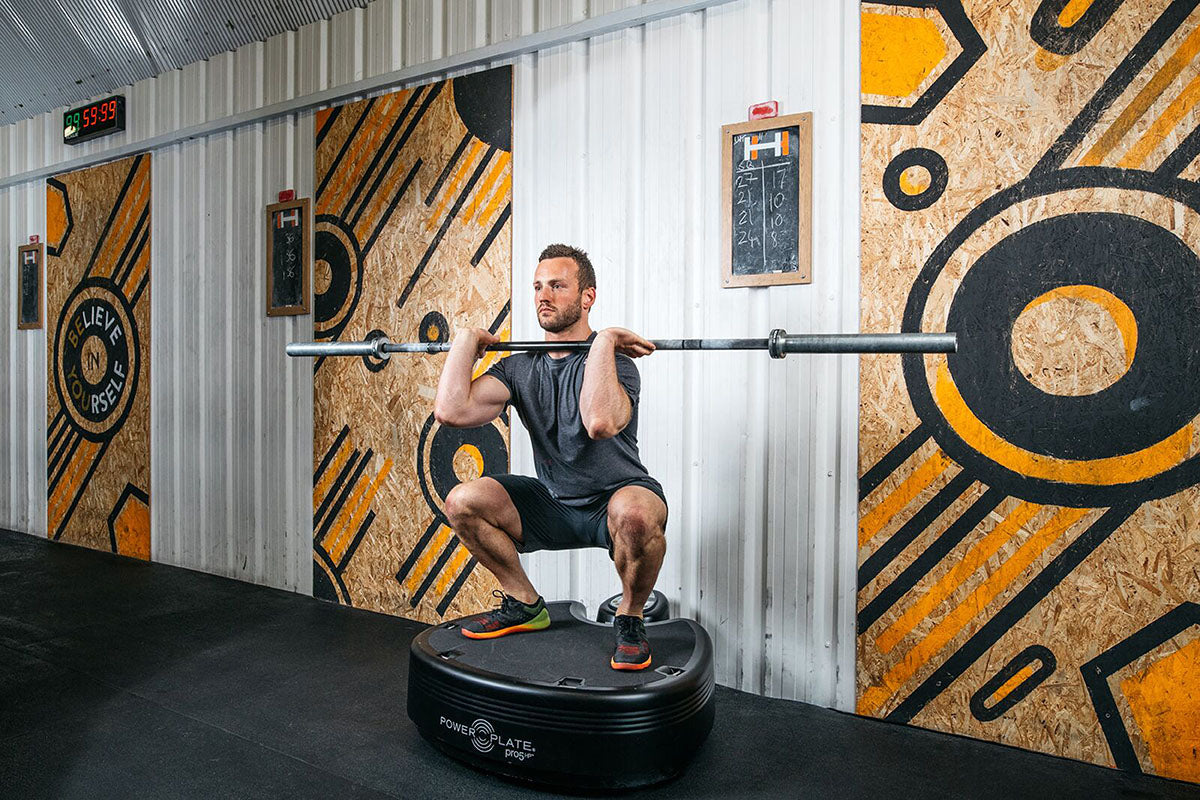 Power Plate machine Pro5 HP designed to enhance strength, balance, and recovery for elite athletes.