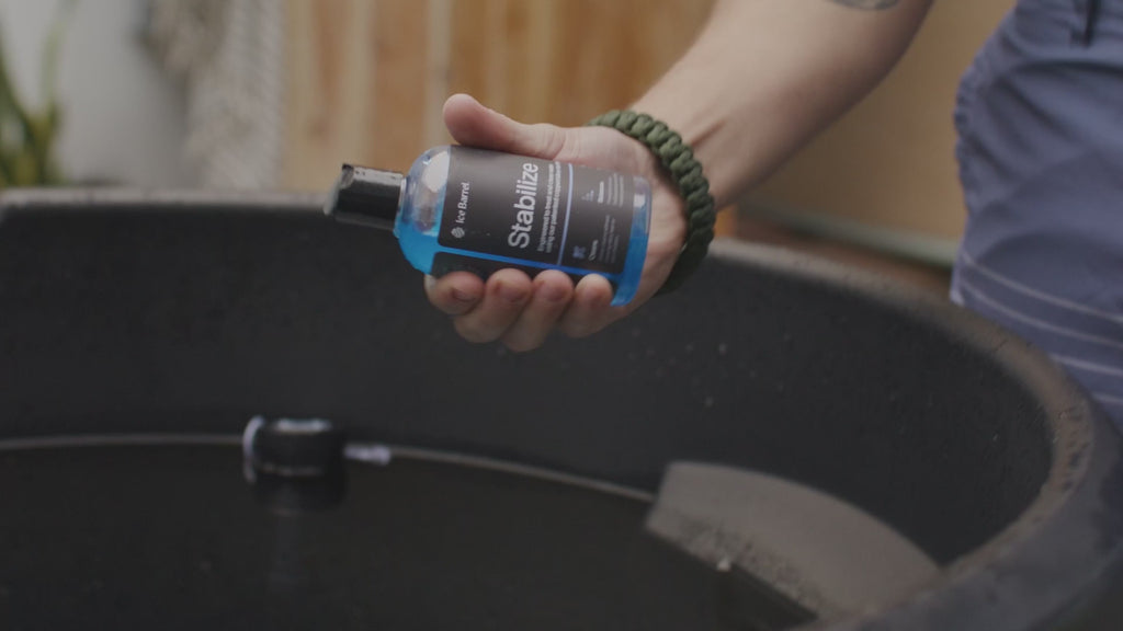 Ice Barrel water stabilizer – ice bath water treatment for cold plunge tubs to clean, balance, and deodorize