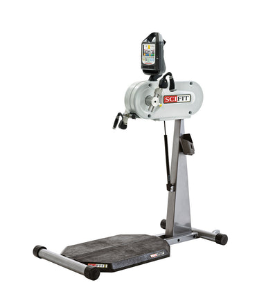 The SciFit PRO1 Sport Standing Upper Body Exerciser with Adjustable Cranks and Standing Platform is a durable upper body ergometer that builds strength, endurance and mobility, making it perfect for gyms and dedicated individuals.