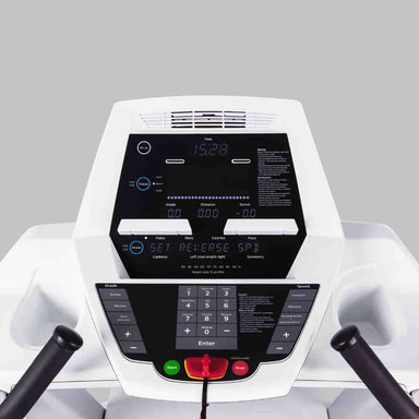 Spirit 7.0T is a Medical Rehab Treadmill featuring full-length adjustable handrails and a bidirectional belt for clinical gait training.