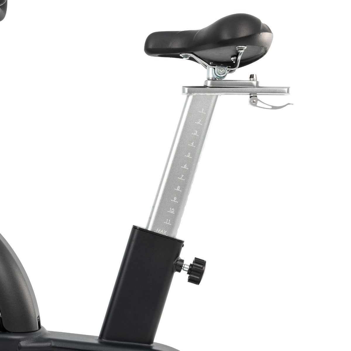 Spirit exercise bike AB950 airbike featuring a 27 inch 9-blade fan and multi-position swing arm handlebars for total body.