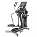 A Spirit Fitness elliptical with a trackless suspension design and LED console for quiet, high-performance cardio workouts.