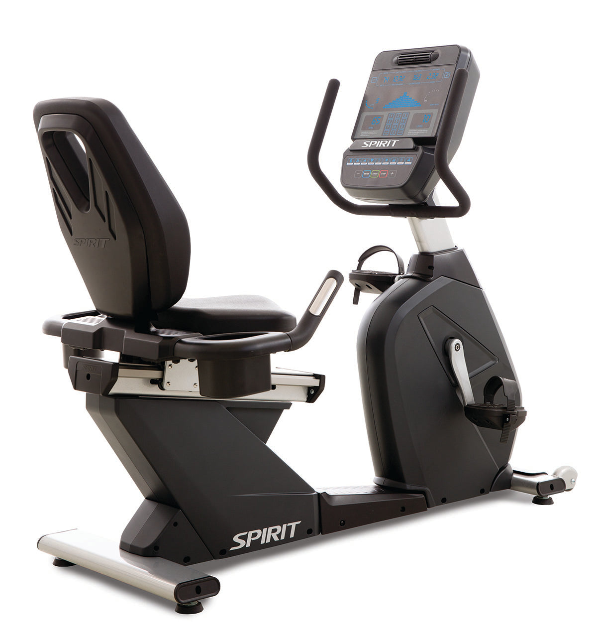 Boost cardio fitness and lower-body strength with the Spirit Recumbent Exercise Bike CR900, a commercial recumbent bike designed for gyms and dedicated individuals