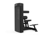 Spirit workout machine featuring an adjustable roller pad and dual foot bars for stabilized abdominal and back exercises.
