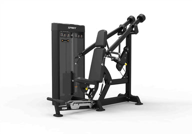 Spirit Chest Press and Shoulder Press is a shoulder chest press machine with ergonomic grips for powerful upper-body training.