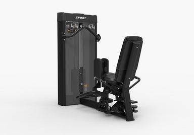 Professional inner thigh outer thigh machine with pivoting thigh pads and integrated digital rep counter for leg training.