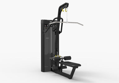 Spirit Dual CSD-LPSR lat pulldown and seated row machine with 360 lb weight stack and adjustable pull bar for gym strength.