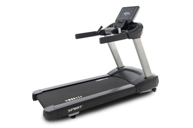 The spirit fitness ct800 treadmill with ergonomically positioned pulse sensors and a 450 lb user weight capacity.