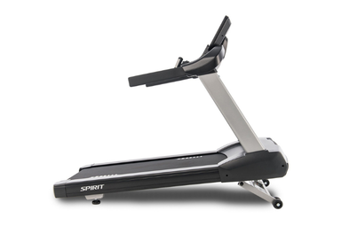 The spirit fitness ct800 treadmill with ergonomically positioned pulse sensors and a 450 lb user weight capacity.