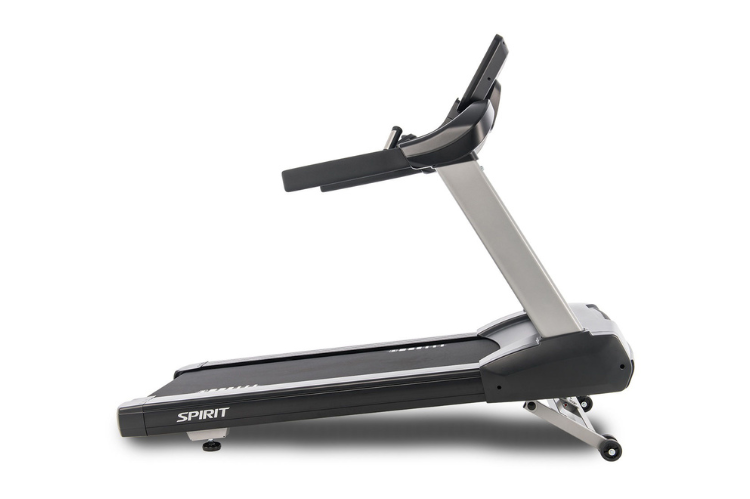 The spirit fitness ct800 treadmill with ergonomically positioned pulse sensors and a 450 lb user weight capacity.