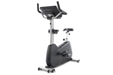 Spirit CU800ENT commercial upright bike featuring a 15.6 inch touchscreen entertainment console and heavy-duty frame.