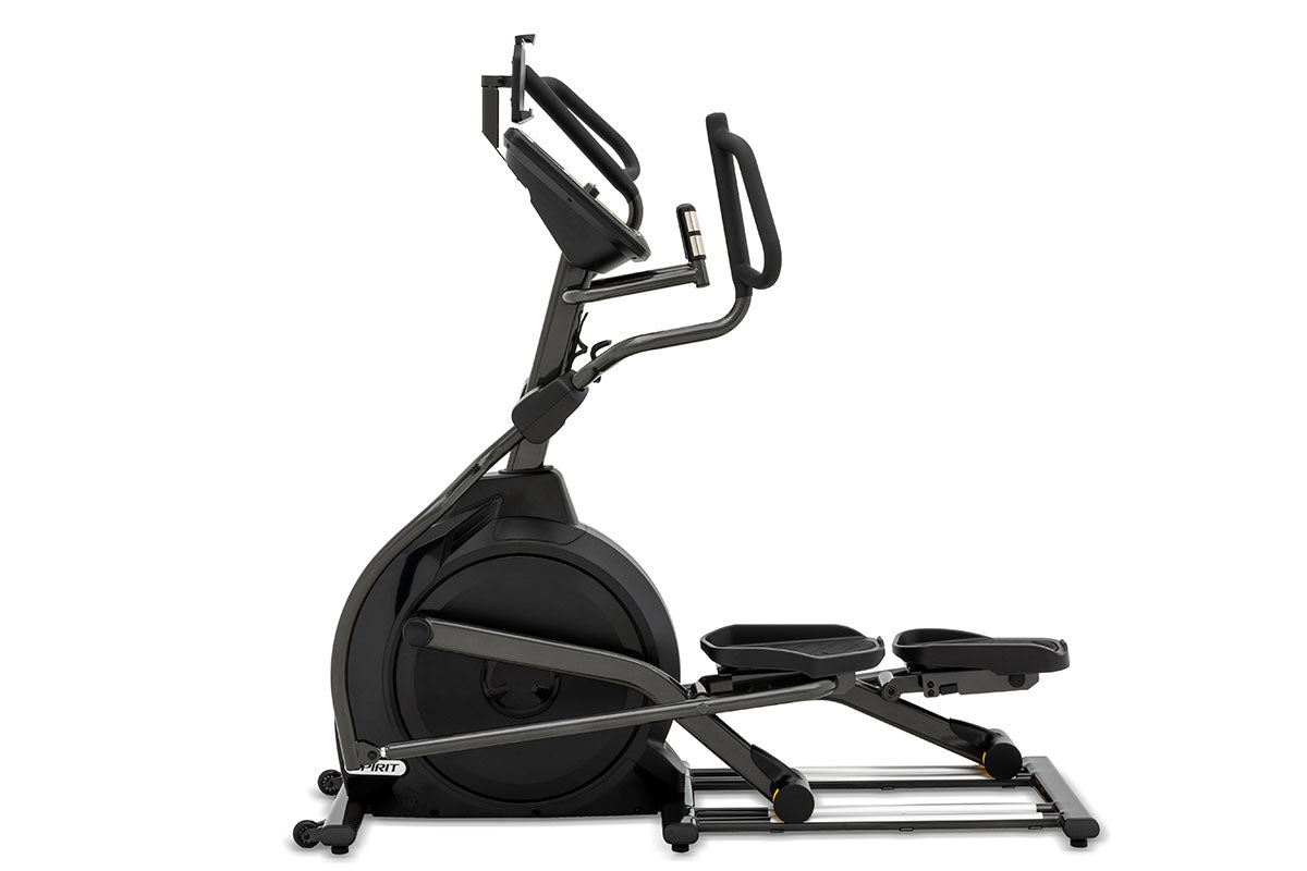 Durable elliptical trainer with Bluetooth connectivity, self-powered design, and ergonomic stride for full-body workouts.