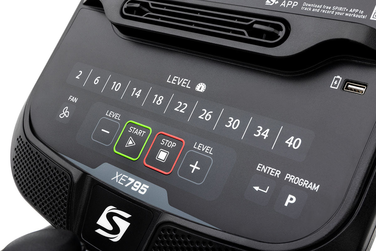 Durable elliptical trainer with Bluetooth connectivity, self-powered design, and ergonomic stride for full-body workouts.