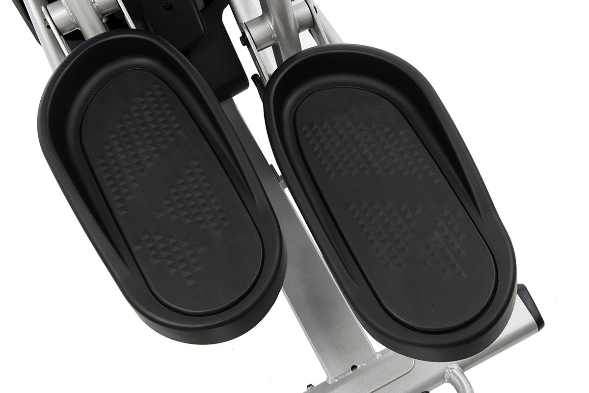 Spirit XS895 is a Spirit HIIT Trainer incline stepper with adjustable incline and cushioned pedals for powerful lower-body workouts.