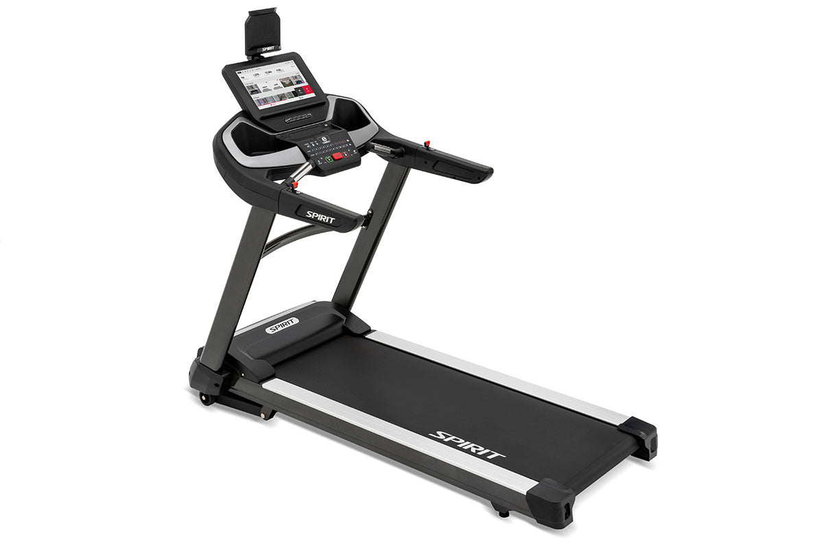 High-performance Spirit XT685 treadmill featuring a spacious running deck and advanced connectivity for serious workouts.