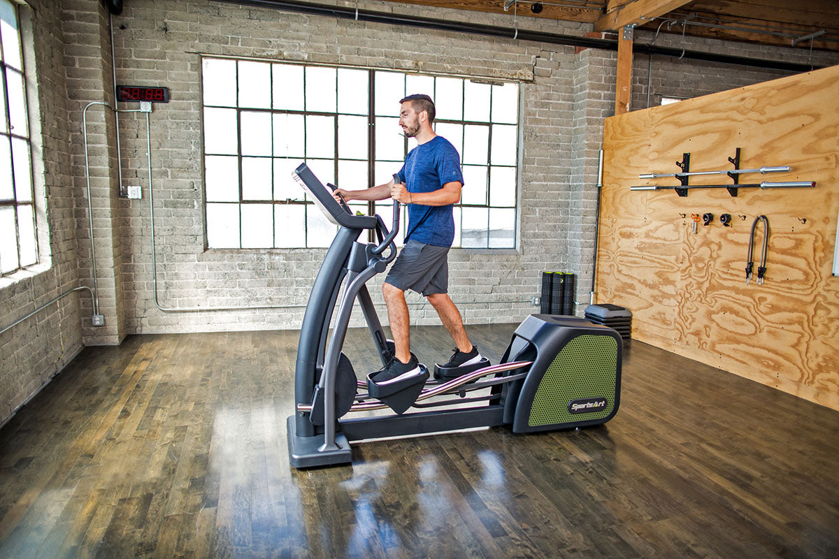 The SportsArt Fitness Elliptical G876 Status Eco-Powr is a premium elliptical exercise machine that combines effective cardio training with eco-friendly technology.
