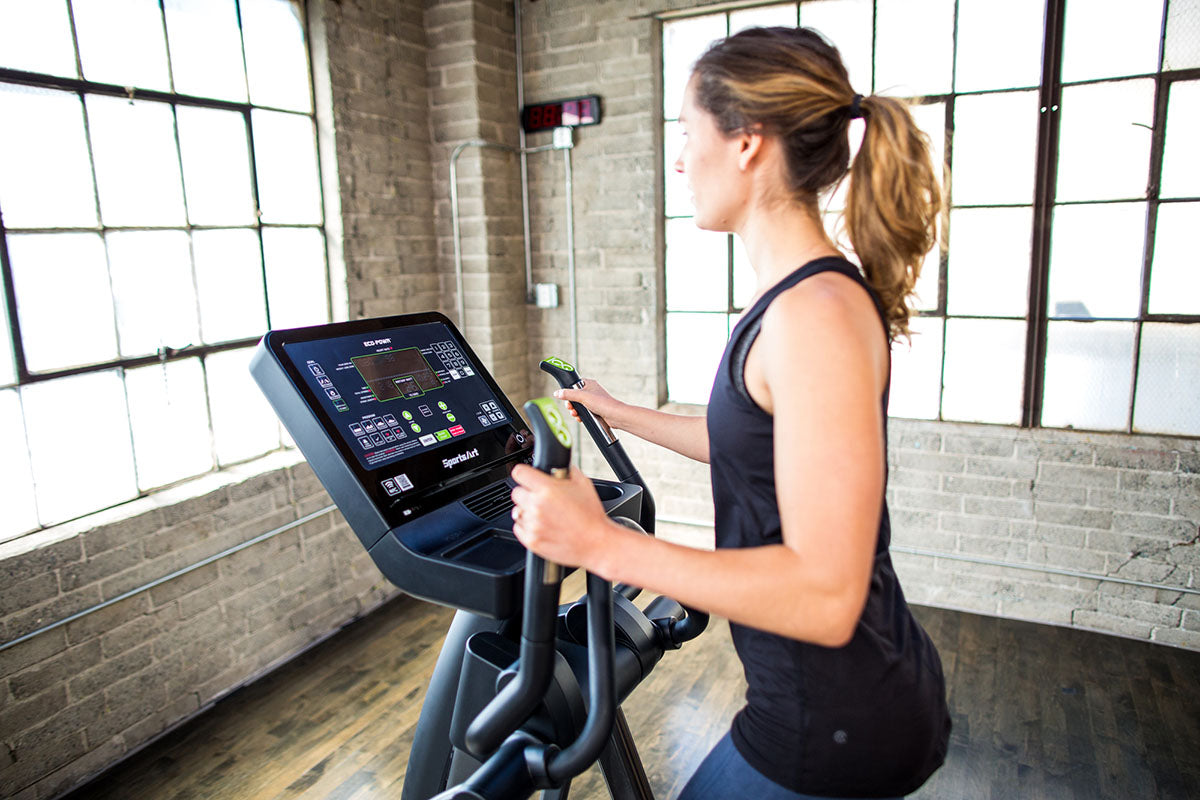 The SportsArt Fitness Elliptical G876 Status Eco-Powr is a premium elliptical exercise machine that combines effective cardio training with eco-friendly technology.
