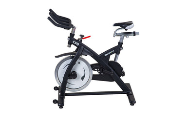 SportsArt C510 Indoor Cycling Bike, a commercial heavy duty exercise bike built with a durable steel frame and smooth resistance system for professional gym training