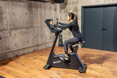 The SportsArt C574U Elite Upright Bike provides a high-performance, touchscreen-enabled cardio workout for gyms and committed fitness enthusiasts.