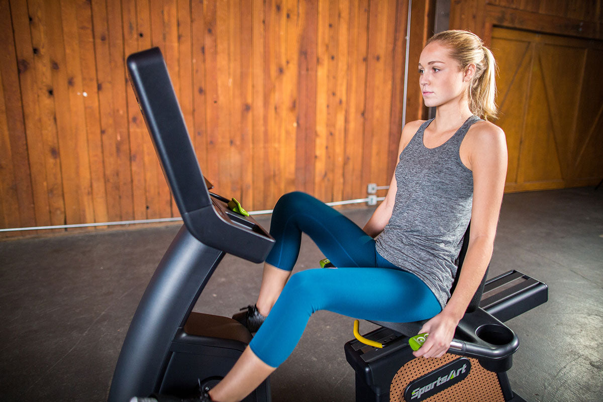 SportsArt C576R Eco-Natural Heavy Duty Recumbent Bike offers to improve overall fitness.