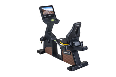 The SportsArt Recumbent Bike C576R Status with 16" Senza Touchscreen is a premium commercial recumbent bike designed for gyms and dedicated individuals, offering low-impact cardio, ergonomic comfort, and immersive touchscreen workouts.