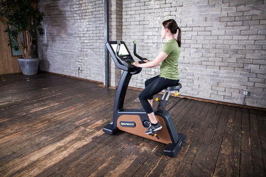 SportsArt C576U Status Upright Stationary Bike with 16" Senza touchscreen for precision workouts and premium fitness training